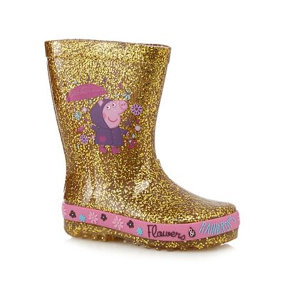 Gold 'Peppa Pig' wellies